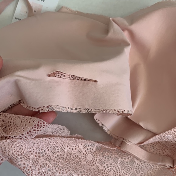 🔺SOLD🔺DANSKIN Intimates Laser-cut Lace Lounge Bra. XL. Pink - Picture 4 of 6